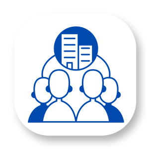 Icon depicts people linked to workplace